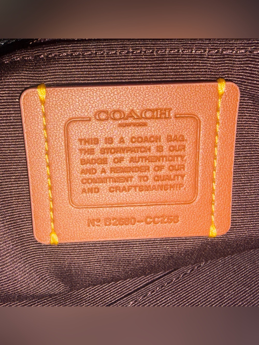 Coach Black Large Faye Shoulder Bag with Quilting - Picture 5 of 9